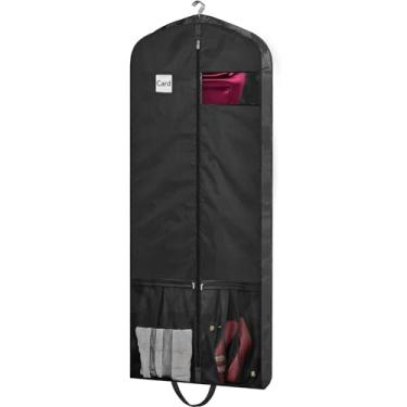 Imagem de BH7STAR Sacos de vestido para vestidos longos, sacos de vestuário de 165 cm para pendurar roupas, bolsas sociais para armazenamento de armário e viagens, capa de vestido dobrável
