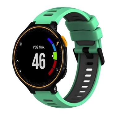 Imagem de Pulseiras NSmart compatível com Smartwatch Garmin Forerunner modelos 230 235 220 620 630 735 735XT - Nandos-Store (com chave para troca) (Teal com cinza)