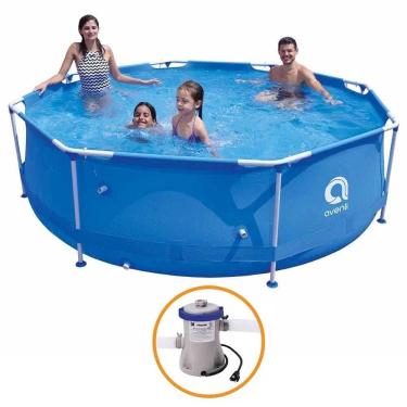 Imagem de Piscina Estrutural Armação 4383 Litros + Bomba Filtro Avenli Jilong 220v
