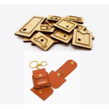 Imagem de YJIUYUANQ Ferramenta de perfuração manual com base de madeira para capa de fone de ouvido de couro faça você mesmo, branca