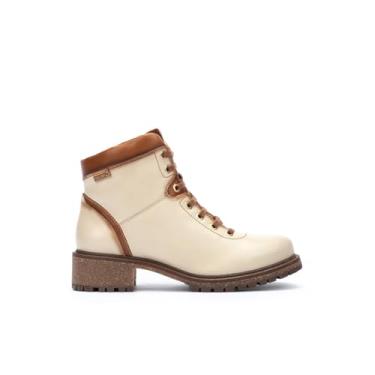 Imagem de PIKOLINOS Botas de cano curto de couro Aspe para mulheres, Marfil, 9.5-10