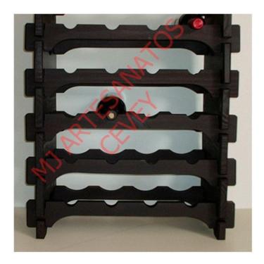 Imagem de Adega Vinho Madeira 40 Garrafas Tipo Mesa Cor Imbuia C04 Cevey Adegas E Artesanatos