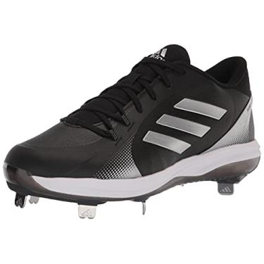 Imagem de adidas Tênis de beisebol feminino Purehustle 2, Preto/Prata Metálico/Prata Metálico, 8