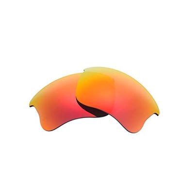 Imagem de NicelyFit Lentes de reposição polarizadas para óculos de sol Oakley Flak Jacket XLJ (vermelho fogo)