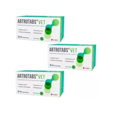 Imagem de Kit 3 Artrotabs Vet Para Cachorro Cão Cães E Gatos 90 Cp Avert Suplemento Alimentar