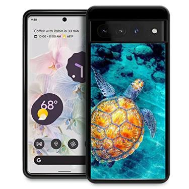Imagem de CARLOCA Capa compatível com Google Pixel 7 Pro, design com padrão de tartaruga marinha para meninas e meninos, capa antiarranhões à prova de choque para Google Pixel 7 Pro