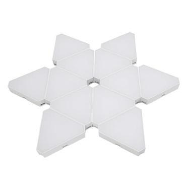 Imagem de 12 Conjuntos de Kit de Luz de Parede LED RGB, Lâmpada de Parede Triangular Com Sincronização de Música, Controle Remoto de Aplicativo de Mudança de Cor para Decoração de Quarto