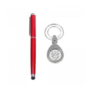 Imagem de Jogo Caneta De Metal Touchscreen Com Chaveiro - Sport Club - Mileno