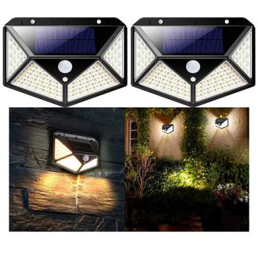 Imagem de Arandela Luminária Energia Solar Sem Fio Potente 100 Led Ip6 - RELET