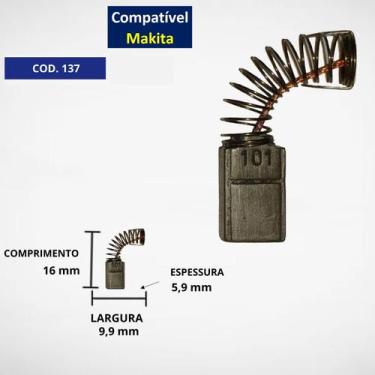 Imagem de 2 kits CARVAO Serra Marmore makita C137G  ,4100NB - carbonpecas