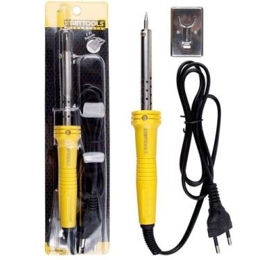 Imagem de Ferro De Soldar Profissional Amarelo 60 Watts 110V + Suporte - Startoo