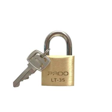 Imagem de Cadeado De Latão  50mm 2 Chaves Não Enferruja  Dourado Pado