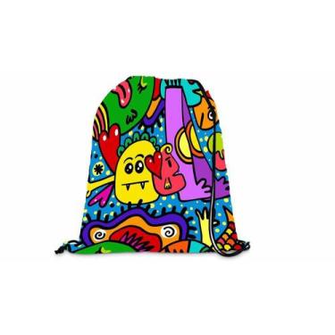 Imagem de Mochila Saco Personalizada Infantil Personalizado Monstros - Deluzz