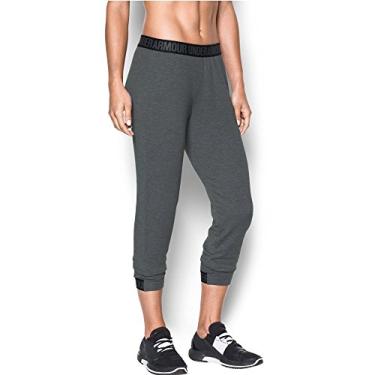 Imagem de Under Armour Calça feminina de lã leve, Carbon Heather (090)/Graphite, X-Large