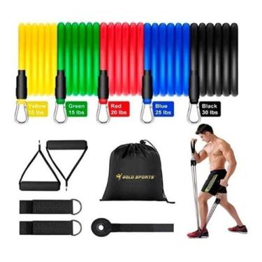 Imagem de Kit Mult Elástico Gold Sports Force Pro Tamanho:ÚnicoCor:AmareloGênero