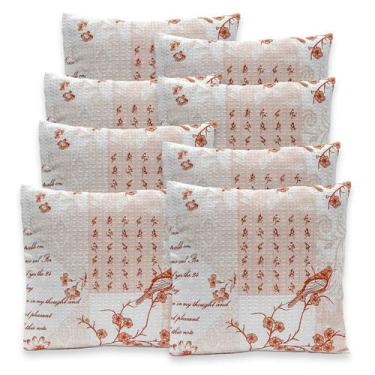 Imagem de Kit 8 Capas de Almofadas Estampadas PIQUET Favinho 40x40 C/ Zíper Deco