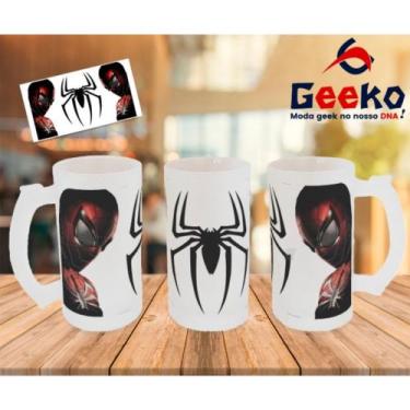 Imagem de Caneca de Chopp Homem-Aranha Spiderman Geeko, Jateada, 500ml