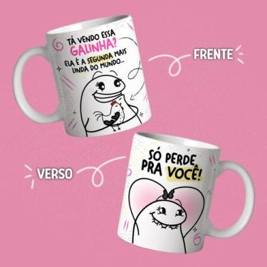 Imagem de Caneca Porc Flork Tá vendo esta Galinha Ela é a segunda mais lindo do 