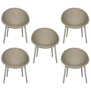 Imagem de Kit 5 Poltronas Área Externa de PP Marina com Base Desmontável Fendi G56 - Gran Belo