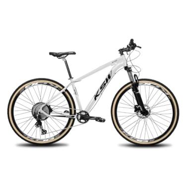 Imagem de Bike Aro 29 MTB KSW 12v Ponta Quadrada Hidráulicos Trava,21,Branco Preto