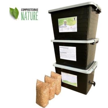Imagem de Composteira Doméstica Minhocário 105 L - kit econômico - Produza seu p