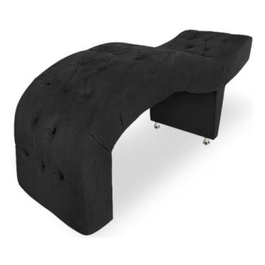 Imagem de Maca Estética Estofado Salão Clínica Capitonê Isabela Preto - Tatite D