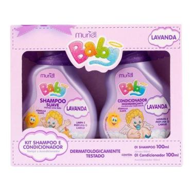Imagem de Kit Shampoo Condicionador Suave Muriel Baby Lavanda 100ml