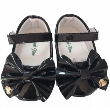 Imagem de Sapato De Bebe Menina com laço Mundo Nina Kids, G ( 6 - 12 Meses )