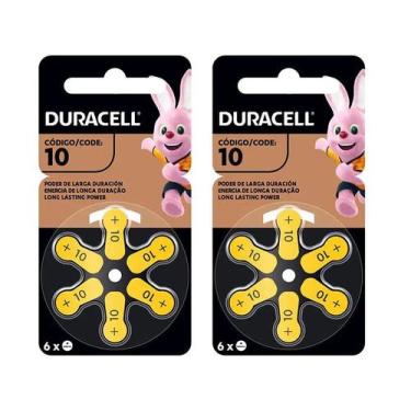 Imagem de 12 Pilha Auditiva 10 Duracell Longa Duração