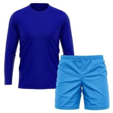 Imagem de Kit Camiseta Manga Longa Poliamida + Short Bermuda Tactel-Masculino