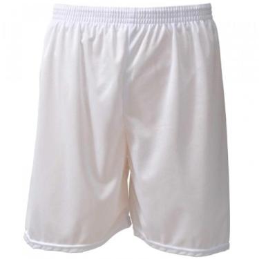 Imagem de Calção esportivo liso futebol caminhada short - TRB, Branco, G