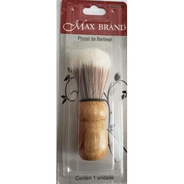 Imagem de Pincel De Barbear Base Madeira Fios Nylon - Max Brand