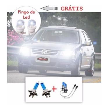 Imagem de Kit Lampada Super Branca  Techone 8500 H7+h3 Bora (todos) - Pancadão E