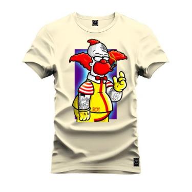 Imagem de Camiseta T-Shirt Unissex Eestampada Algodão Palhaço Bolado_x000D_ - Ne
