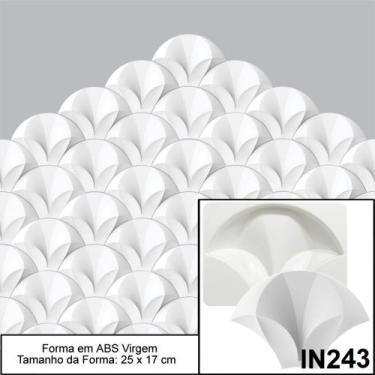 Imagem de FORMA MOLDE PARA GESSO 3D 25x17cm COGUMELO 3D EM ABS VIRGEM 2MM GESSO/