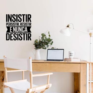 Imagem de Adesivo de Parede Frase Insistir Persistir Resistir e Nunca Desistir A