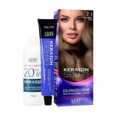 Imagem de Coloração Keraton Selfie 7.1 Louro Médio Cinza - Kert