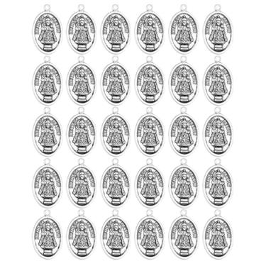 Imagem de COTTVOTT St. Christopher/St. Joseph/St. Michael Archangel/St. Benedict/Our Lady Grace Miraculous Medal Pendant for Rosary Necklace DIY Making Supplies Parts, Zinco, Sem Pedra Preciosa