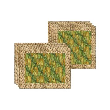 Imagem de Kit Jogo Americano + Guardanapo Milho/Palha - NSW, 4 Peças