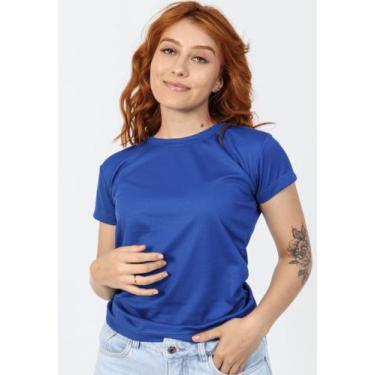 Imagem de Camiseta Dryfit Feminina - Techmalhas, Azul royal, GG