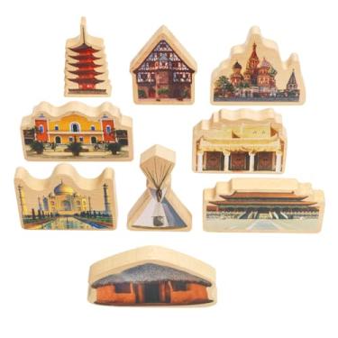 Imagem de Excellerations Blocos de fotos de madeira ao redor do mundo - Conjunto de 9