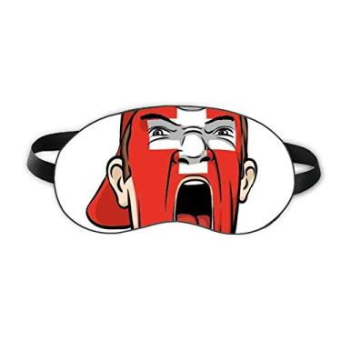 Imagem de Capa de sombra para olhos de dormir com bandeira da Suíça para maquiagem facial para maquiagem