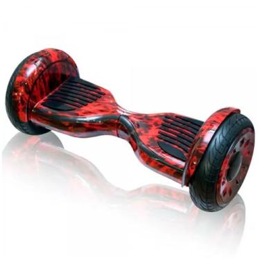 Imagem de Hoverboard Skate Elétrico 10" Original com Bolsa Led Bluetooth Vermelho Fogo Brinovar