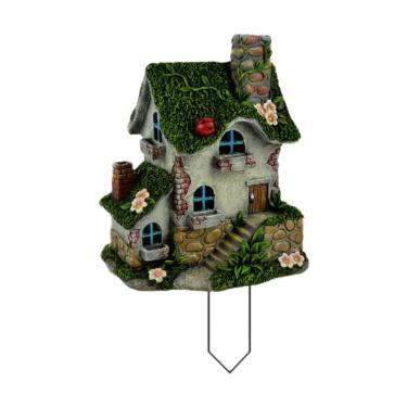 Imagem de Ioensy Estacas decorativas de jardim, estátua de acrílico, estaca de pátio decorativa para cerca de jardim, gramado