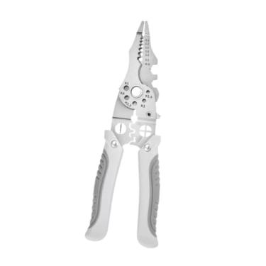 Imagem de Baoblaze Descascador de fio bobina enrolador portátil confortável aperto multiuso profissional ferramenta de fiação manual ferramenta de descascamento de fio, Cinza