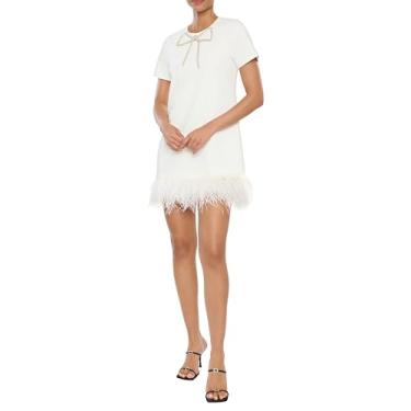 Imagem de LIKELY Vestido Marullo feminino com laço de joia, Branco, 32