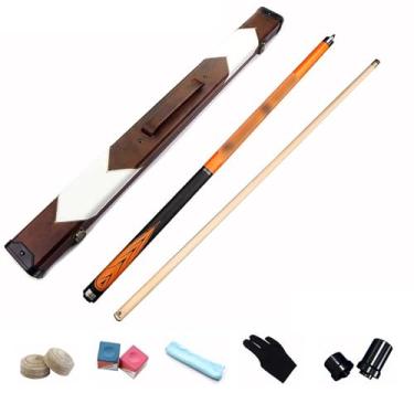 Imagem de Bastão de taco de sinuca de 147 cm, bastão de sinuca, taco de bilhar de bordo canadense, taco de sinuca profissional para esportes de mesa de sinuca, 18 ~ 600 ml (C taco de sinuca + acessórios + caixa