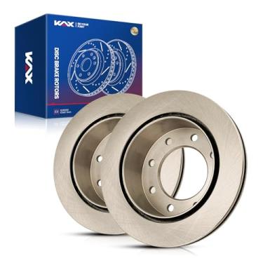 Imagem de KAX Substituição do par de rotores de freio a disco traseiro de 13 polegadas para Silverado 2500 HD/Sierra 2500 HD 2001-2006 6.6 8.1L, Express 2500 2003-2010, Express 3500 2006-2012, Silverado 2500