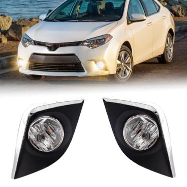 Imagem de WEZEMLIGHT Conjunto de faróis de neblina compatível com Toyota Corolla/Altis L/LE/LE ECO 2014-2016 kit de fiação incluído Número da peça OEM: 8122002160, 8121002160 (lente transparente)