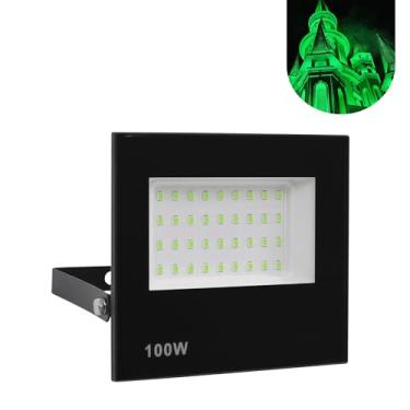 Imagem de Refletor Led 100w Holofote Bivolt Prova Dágua Verde